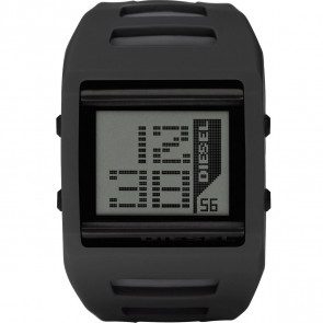 Horlogeband (Band + Kastcombinatie) Diesel DZ7225 Rubber Zwart