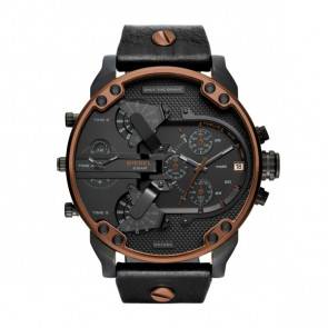 Horlogeband Diesel DZ7400 MR DADDY 2.0 Leder Zwart 28mm