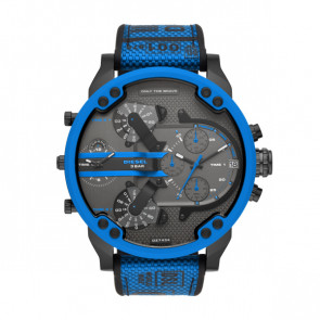 Horlogeband Diesel DZ7434 Nylon/perlon Blauw 28mm