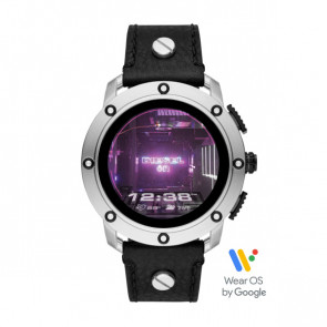 Horlogeband Diesel DZT2014 Rubber Zwart 24mm