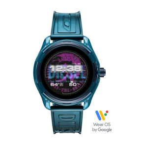 Horlogeband Smartwatch Diesel DZT2020 Kunststof/Plastic Blauw 22mm
