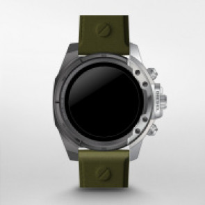Horlogeband Smartwatch Diesel DZT2025 Leder Groen 22mm