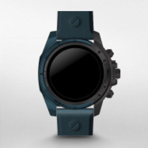 Horlogeband Smartwatch Diesel DZT2026 Leder Blauw 22mm