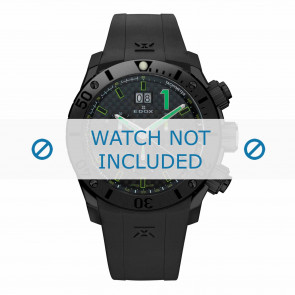 Horlogeband Edox 10020-37N-NV Silicoon Zwart 26mm