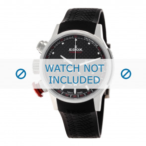 Horlogeband Edox 10302-3-NIN2 Silicoon Zwart 23mm