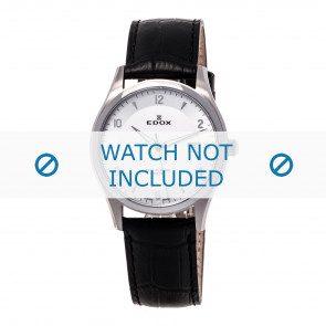 Edox horlogeband 70170-3-AIN-WRC Leder Zwart 21mm + standaard stiksel