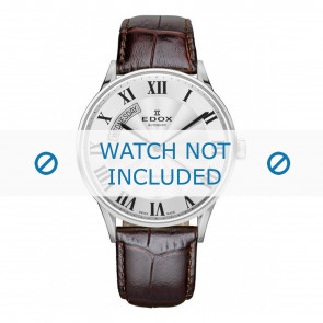 Edox horlogeband 83010-3B-AR Leder Donkerbruin + standaard stiksel