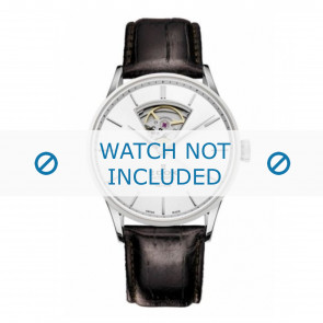 Horlogeband Edox 85010-3-AIN Leder Zwart 21mm