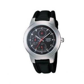 Casio horlogeband 10140042 Leder Zwart 16mm 
