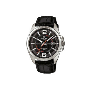 Casio horlogeband 10454102 Leder Zwart 20mm 