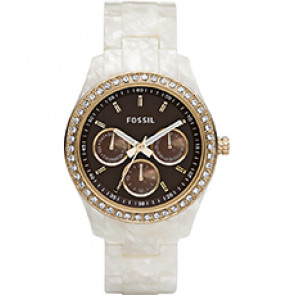 Horlogeband Fossil ES2794 Kunststof/Plastic Wit 18mm