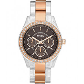 Horlogeband Fossil ES2806 Kunststof/Plastic Rosé 18mm