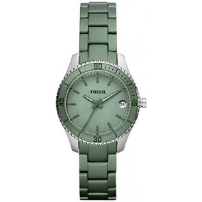 Horlogeband Fossil ES3047 Aluminium Groen 14mm