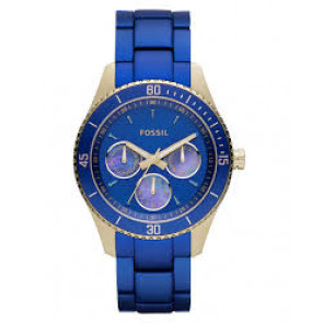 Horlogeband Fossil ES3079 Aluminium Blauw 18mm