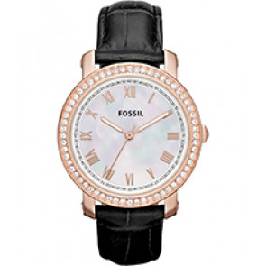 Horlogeband Fossil ES3117 Leder Zwart 18mm