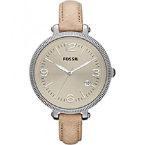 Horlogeband Fossil ES3141 Leder Beige 12mm