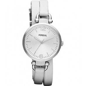 Horlogeband Fossil ES3246 Onderliggend Leder Wit 8mm