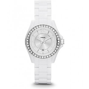 Horlogeband Fossil ES3251 Kunststof/Plastic Wit 14mm
