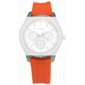 Horlogeband Fossil ES3306 Silicoon Oranje 18mm