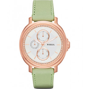 Horlogeband Fossil ES3357 Leder Groen 18mm