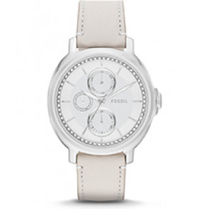 Horlogeband Fossil ES3521 Leder Beige 18mm