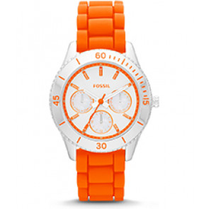 Horlogeband Fossil ES3532 Silicoon Oranje 18mm