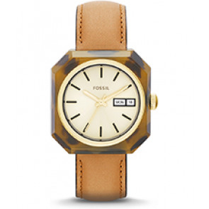 Horlogeband Fossil ES3540 Leder Bruin 18mm
