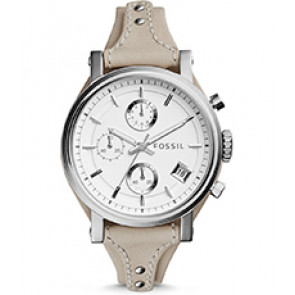 Horlogeband Fossil ES3811 Onderliggend Leder Beige 18mm