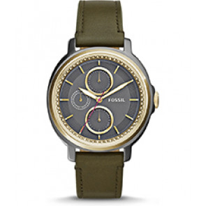 Horlogeband Fossil ES3833 Leder Groen 18mm