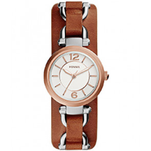 Horlogeband Fossil ES3855 Onderliggend Leder Cognac 7mm