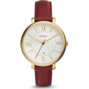 Horlogeband Fossil ES3856 Leder Rood 14mm