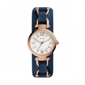 Horlogeband Fossil ES3857 Leder Blauw