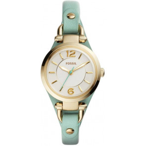 Horlogeband Fossil ES4003 Onderliggend Leder Groen 7mm