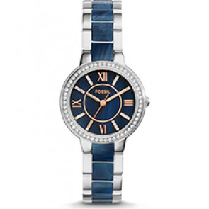 Horlogeband Fossil ES4009 Roestvrij staal (RVS) Blauw 14mm