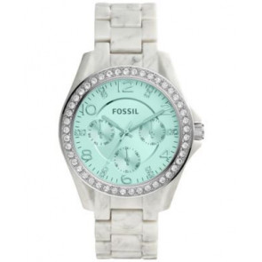 Horlogeband Fossil ES4015 Kunststof/Plastic Grijs 18mm