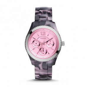 Horlogeband Fossil ES4018 Kunststof/Plastic Zwart 18mm