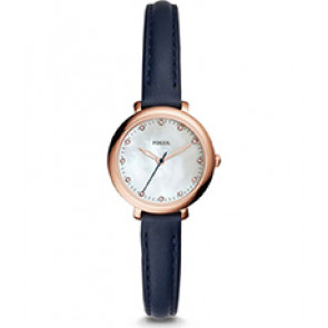 Horlogeband Fossil ES4083 Leder Blauw 10mm