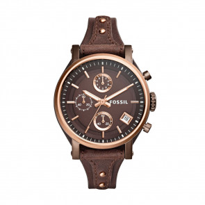 Horlogeband Fossil ES4286 Onderliggend Leder Bruin 18mm