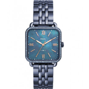 Horlogeband Fossil ES4290 Roestvrij staal (RVS) Blauw 18mm