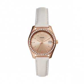 Horlogeband Fossil ES4556 Leder Wit 16mm