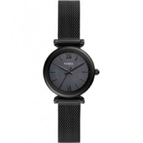 Horlogeband Fossil ES4613 Mesh/Milanees Zwart 12mm