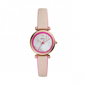 Horlogeband Fossil ES4833 Leder Beige 12mm