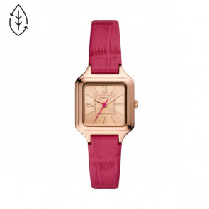 Horlogeband Fossil ES5085 Leder Roze 12mm