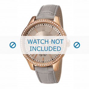 Esprit horlogeband ES107132-002 Leder Grijs + standaard stiksel