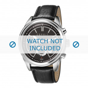 Esprit horlogeband ES107541-002 Leder Zwart + standaard stiksel