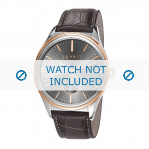 Esprit horlogeband ES108011-002 Leder Grijs + standaard stiksel