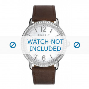 Esprit horlogeband ES108092-005 Leder Donkerbruin + standaard stiksel