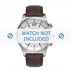 Esprit horlogeband ES108231-003 Leder Donkerbruin + standaard stiksel