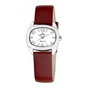 Horlogeband Festina F16013-7 Leder Bordeaux 16mm