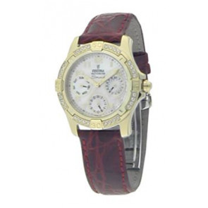 Horlogeband Festina F16023-2 Leder Rood 18mm